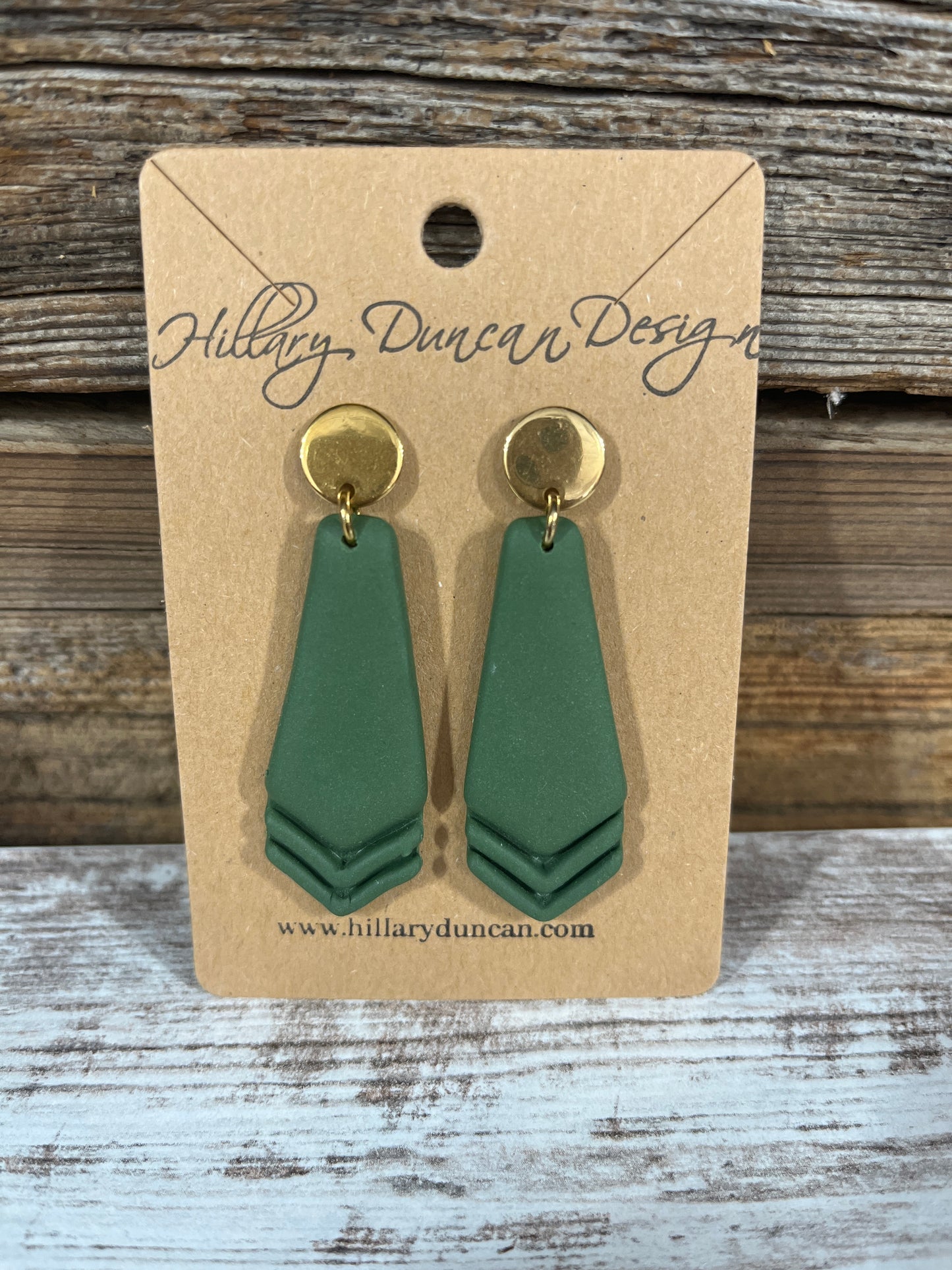 Green & Gold Dangle Earring
