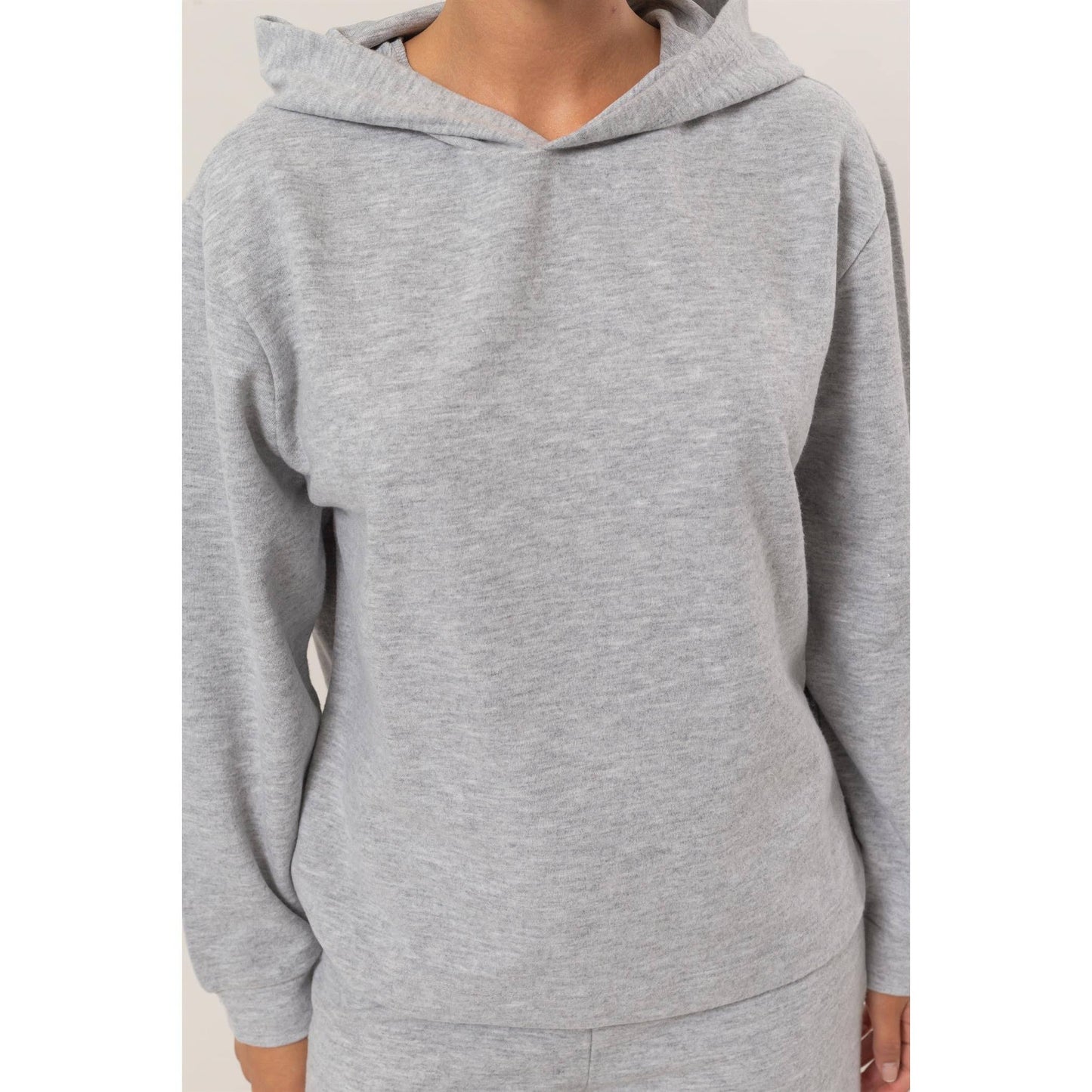 Drop Shoulders Relax Hoodie - Athletic Grey