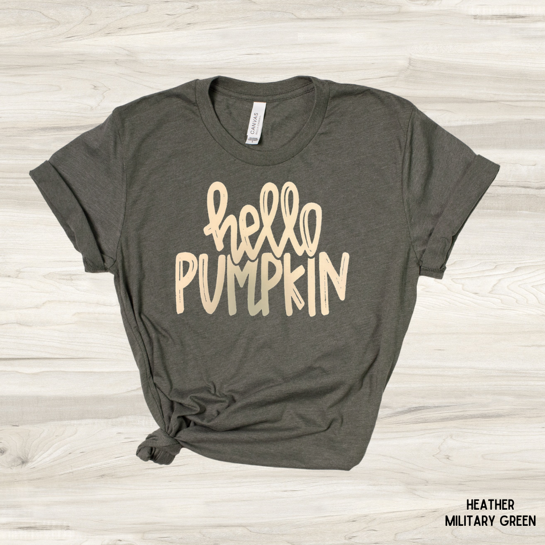 "Hello Pumpkin" Graphic Tee - Last One - Size Small