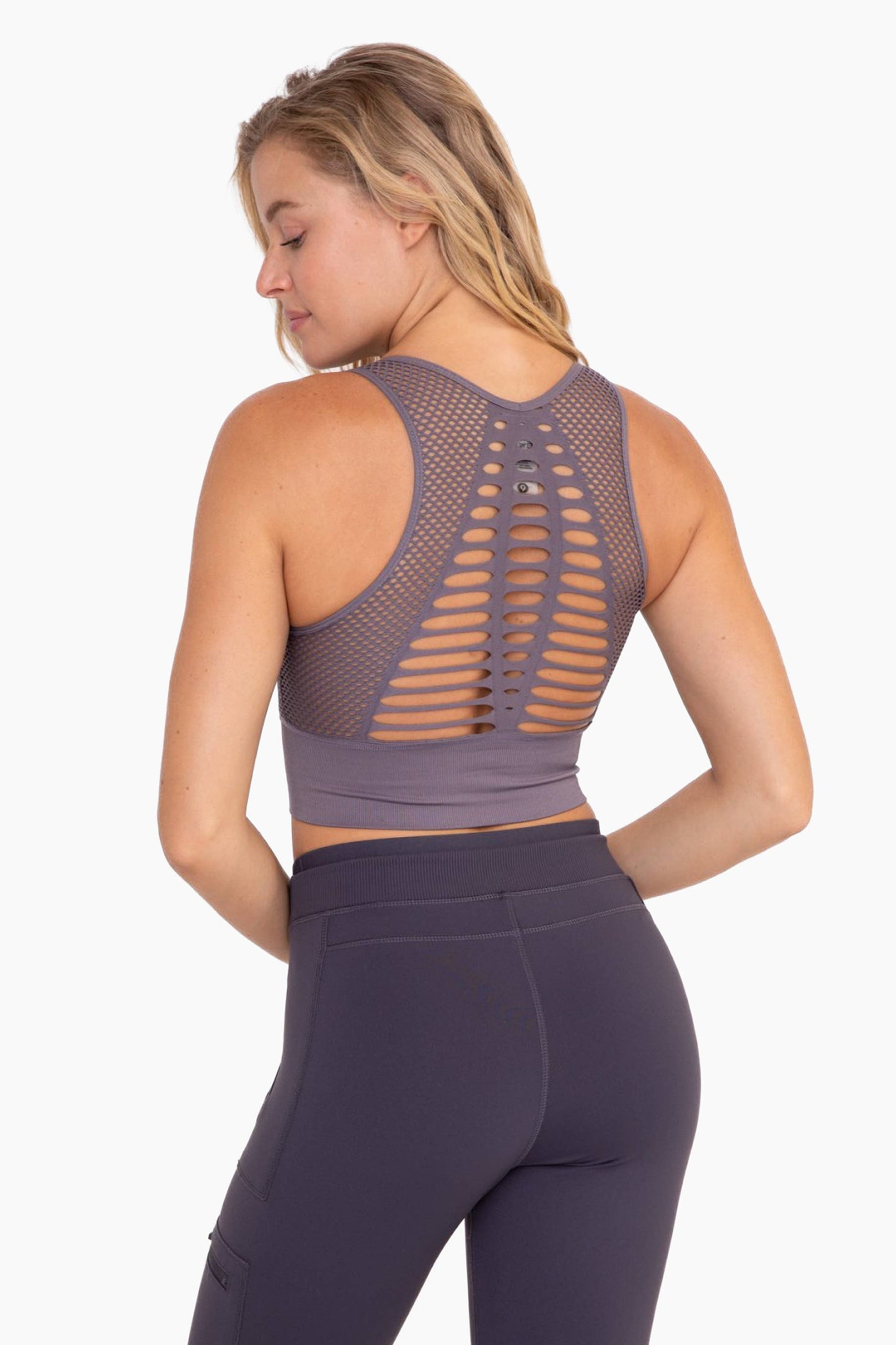 Laser Cut Seamless Sports Bra - Arcane - Last One - Size Small