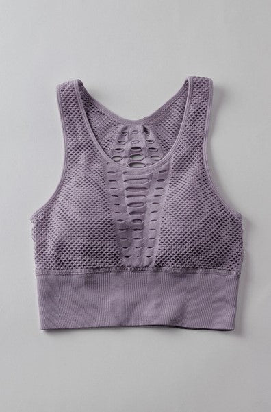 Laser Cut Seamless Sports Bra - Arcane - Last One - Size Small