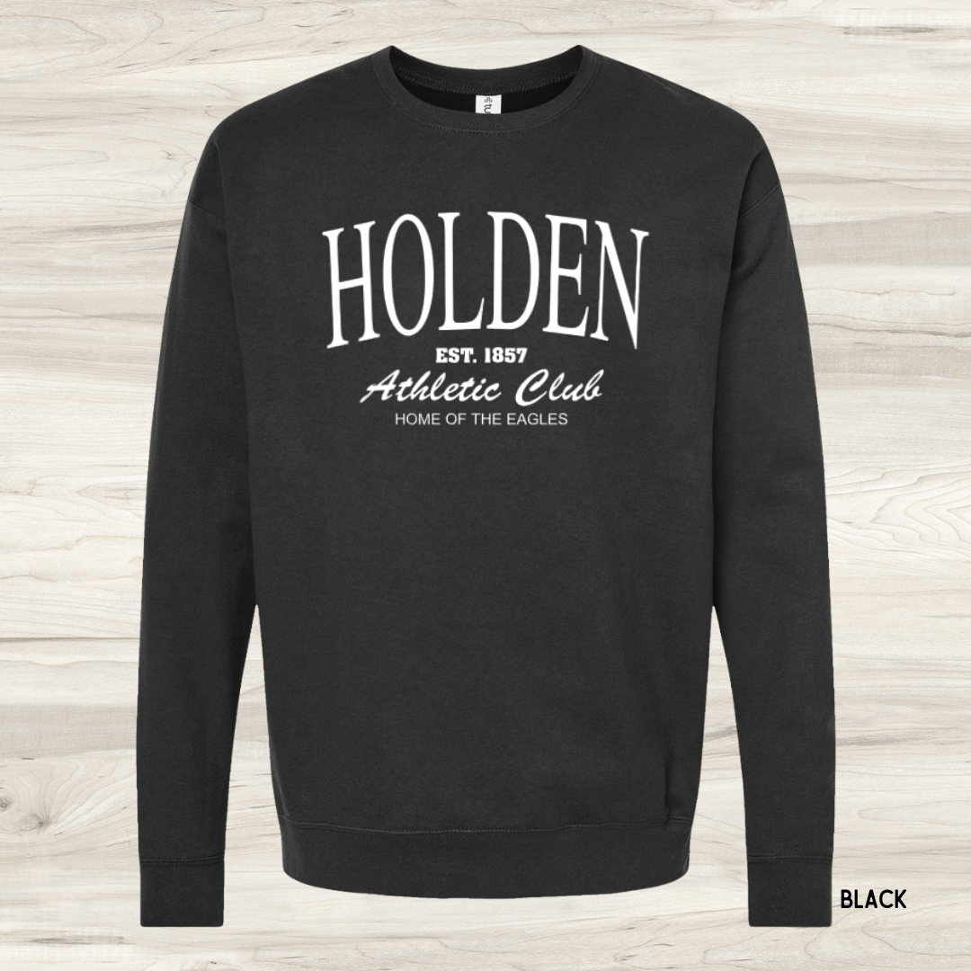 Adult - Holden Athletic Club LS Crew Sweatshirt - White Print