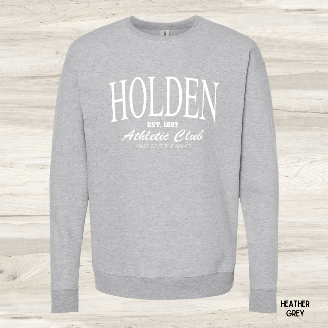 Adult - Holden Athletic Club LS Crew Sweatshirt - White Print
