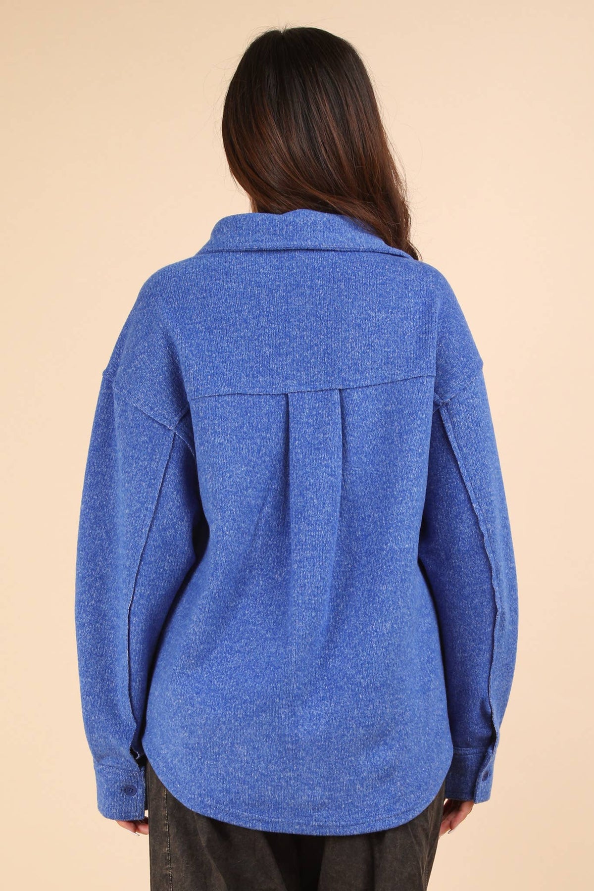 Oversized Cozy Button Down Shacket Jacket - Last One - Size Large
