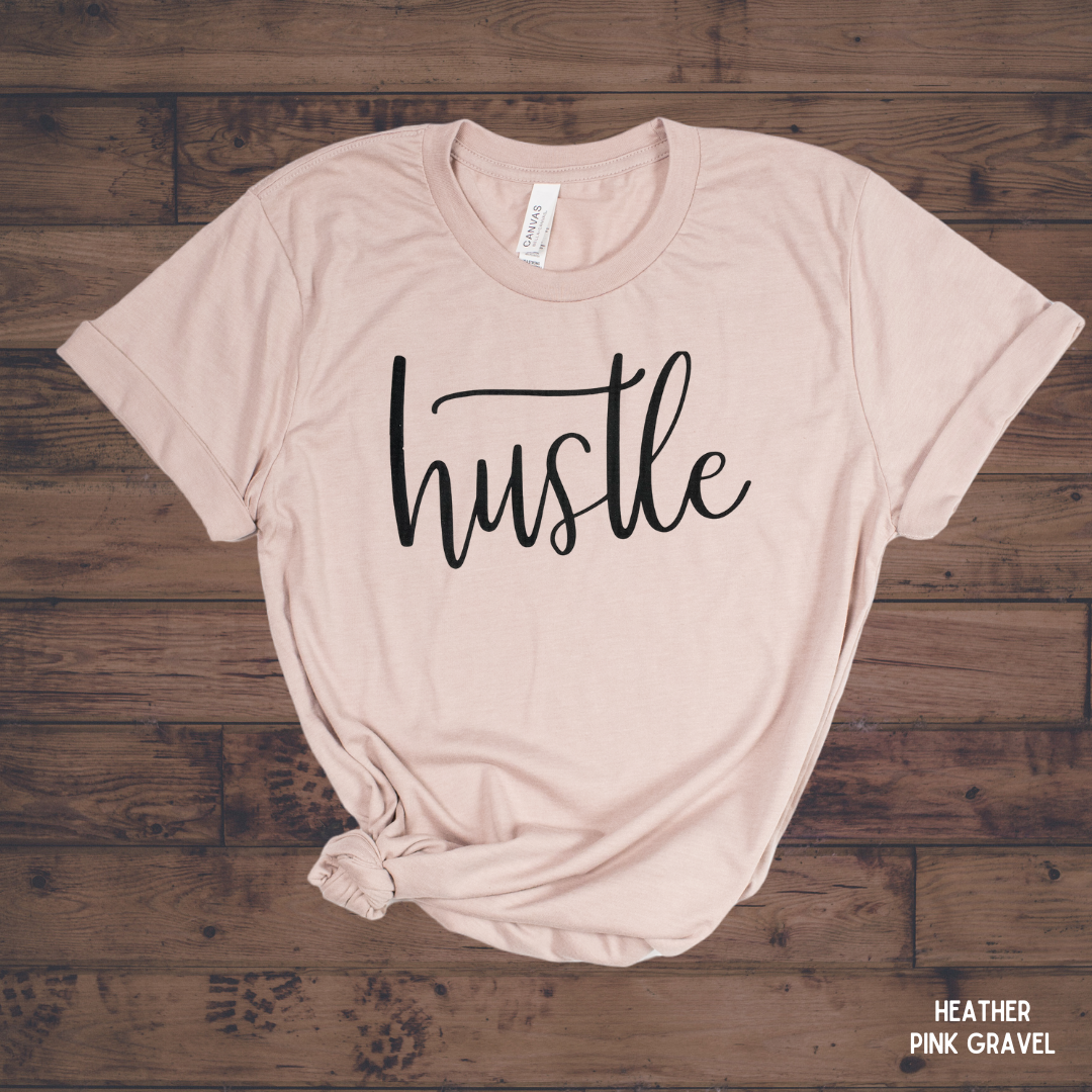 Hustle graphic tee – motivational unisex t-shirt for women and men