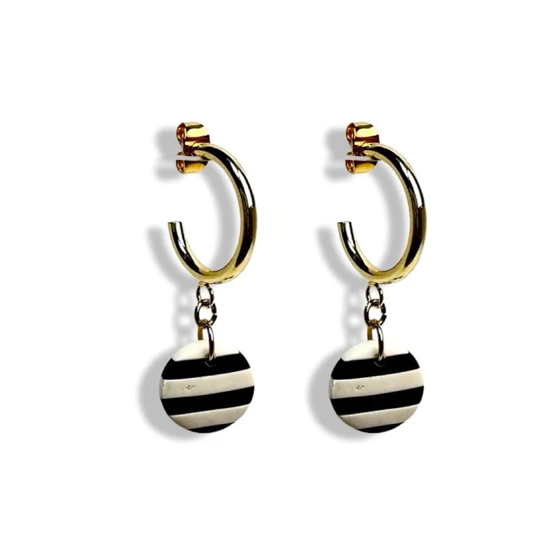 Black & White Stripe Hoop