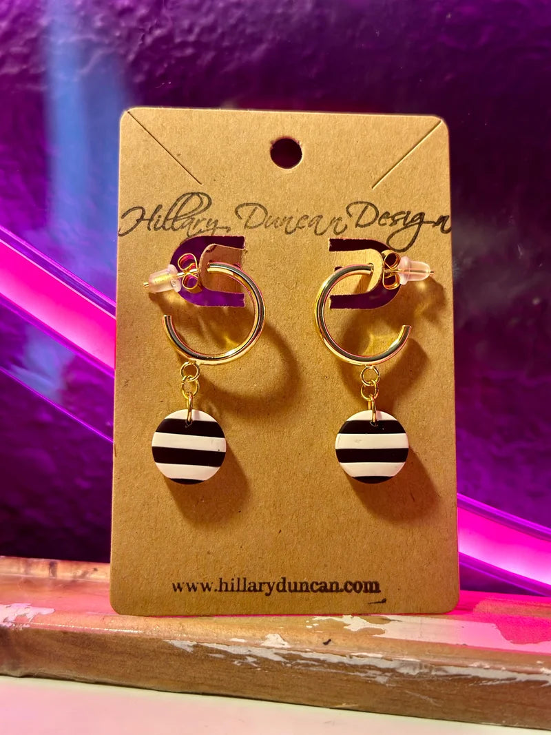 Black & White Stripe Hoop
