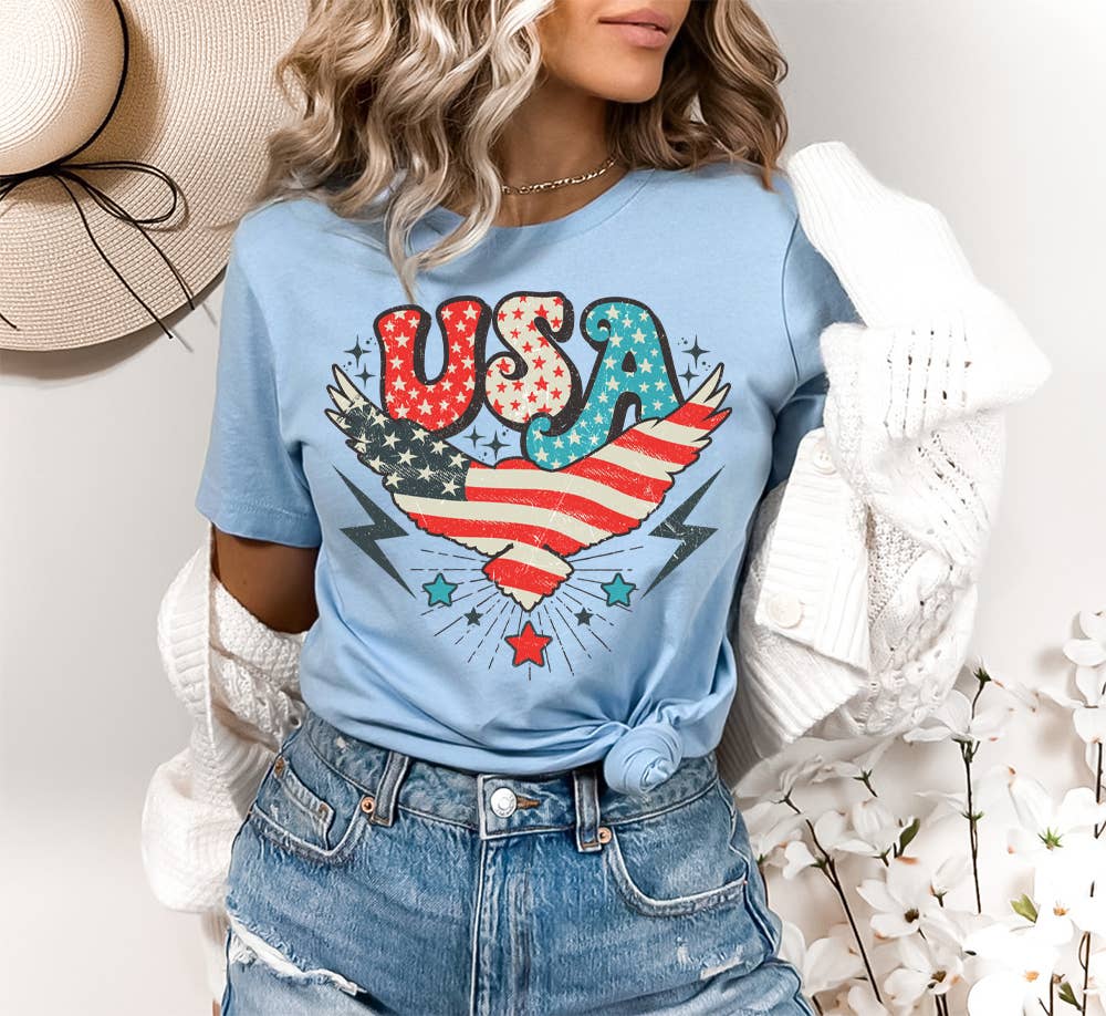 USA Wings Graphic Tee - Last One - Size Large