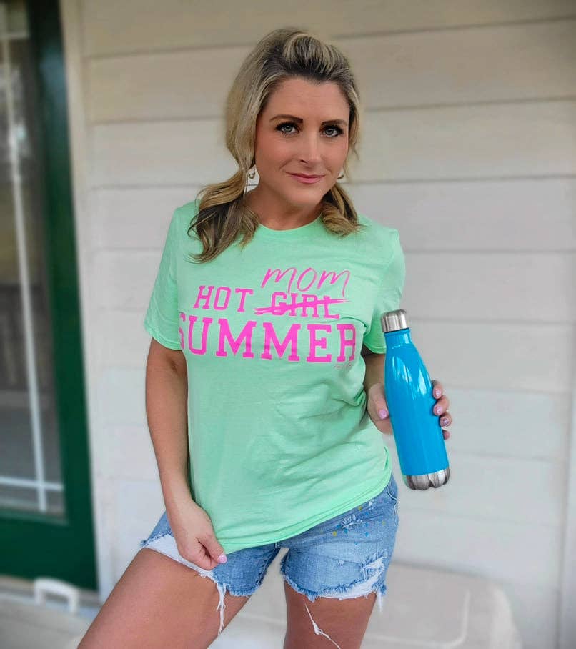 "Hot Mom Summer" Graphic Tee - Last One - Size 2XL