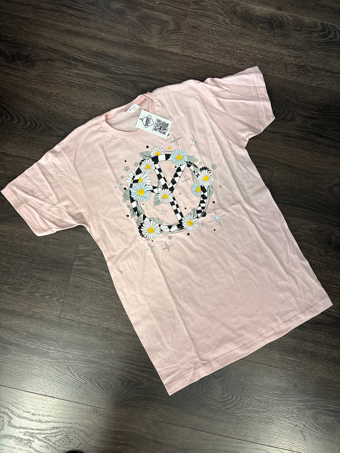 Floral Peace Sign Graphic Tee
