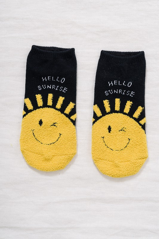 Casual Ankle Sock - Hello Sunrise (Black)