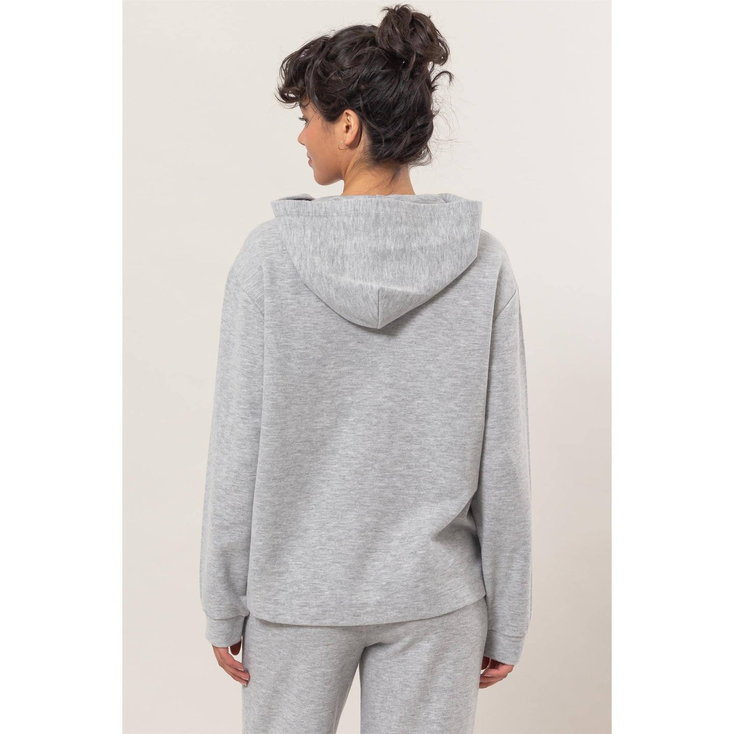 Drop Shoulders Relax Hoodie - Athletic Grey