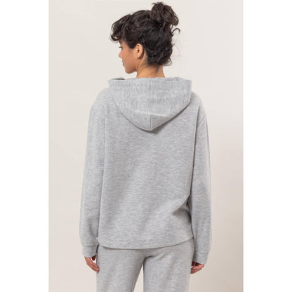 Drop Shoulders Relax Hoodie - Athletic Grey