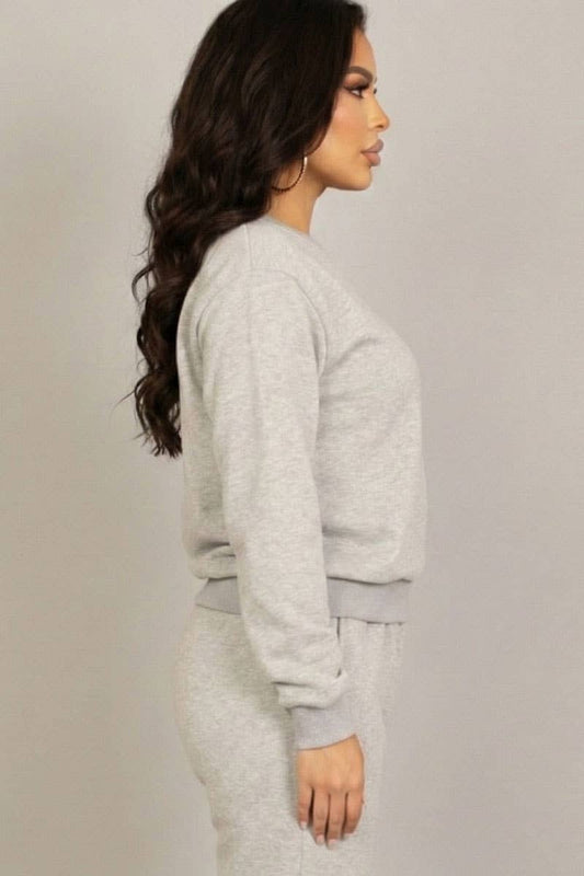 Fleece Crewneck Pullover - Athletic Grey