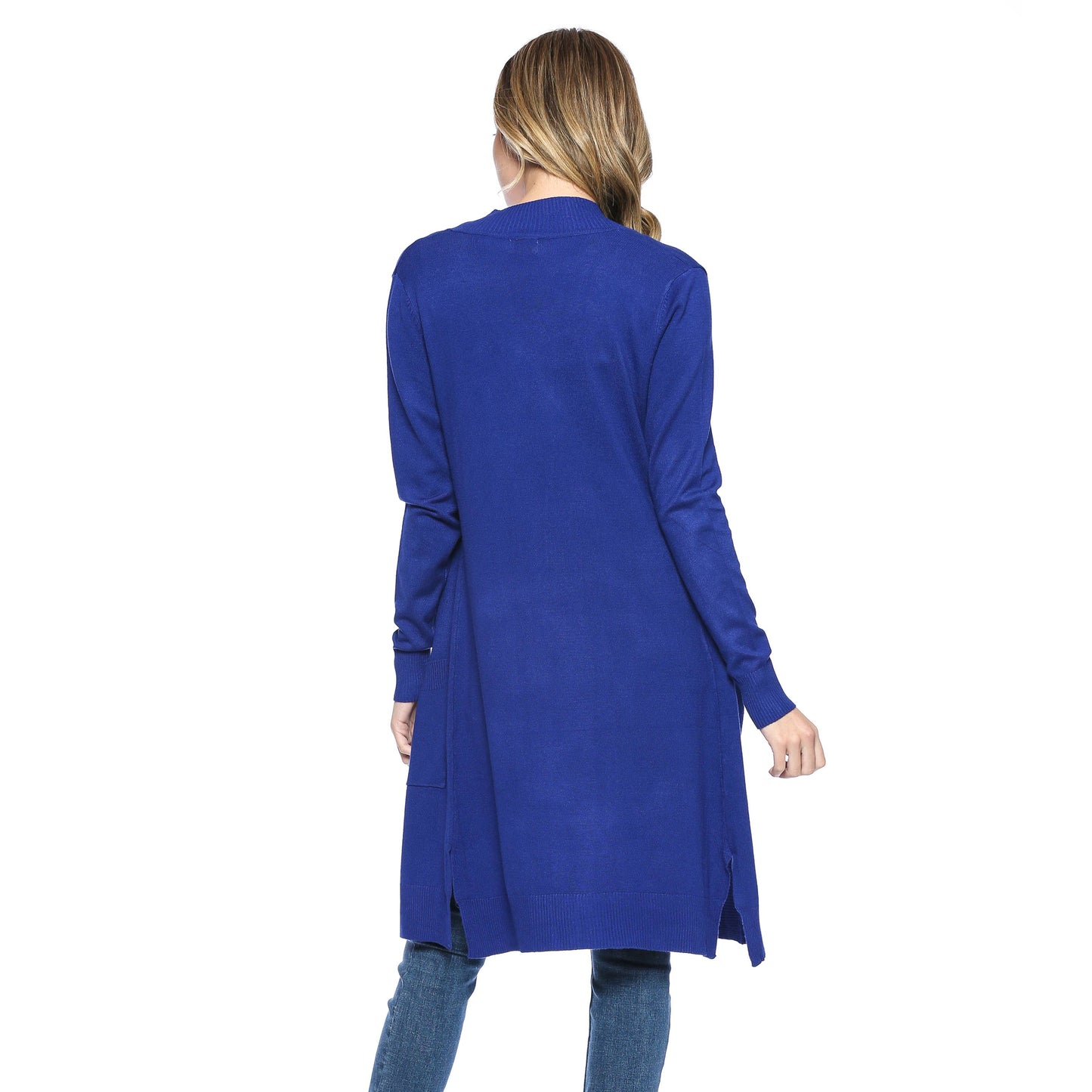 Premium Open Front Pocket Duster Royal Blue