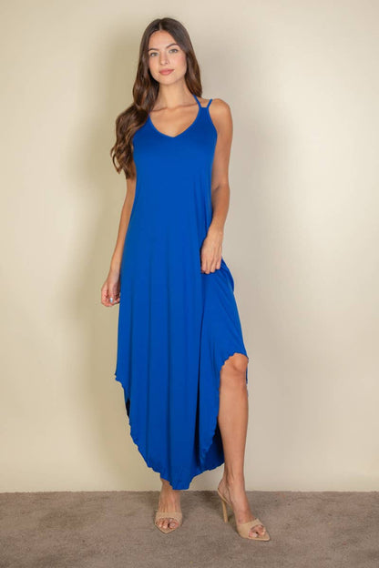 Double Strap Loose Fit Dress - Royal