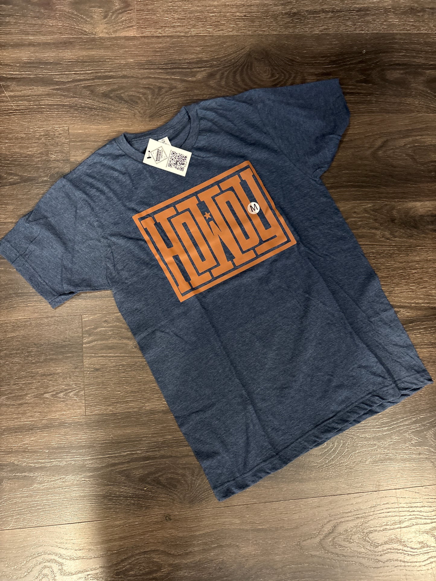 Howdy Graphic Tee – Unisex Heather Denim Blue Country T-Shirt