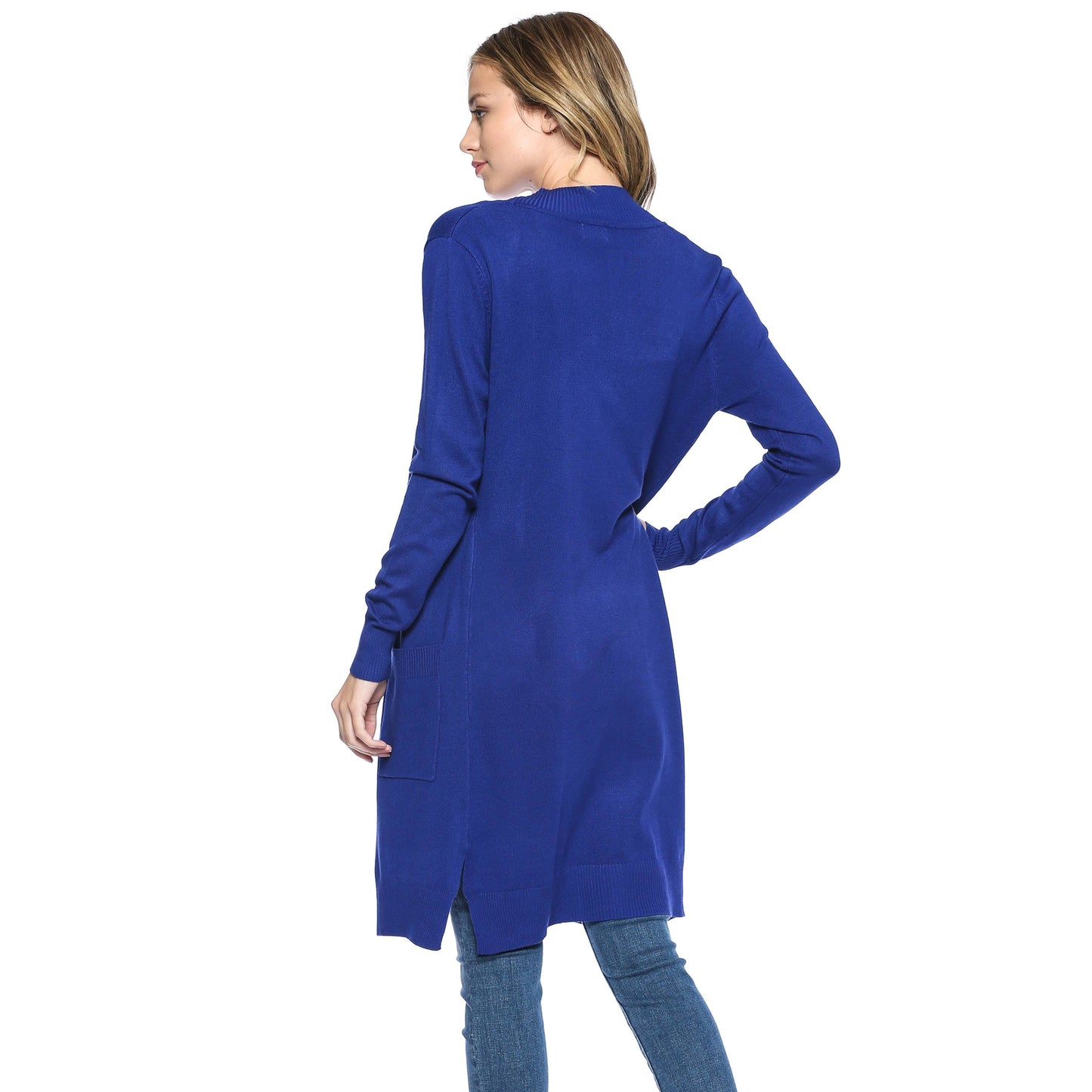 Premium Open Front Pocket Duster Royal Blue