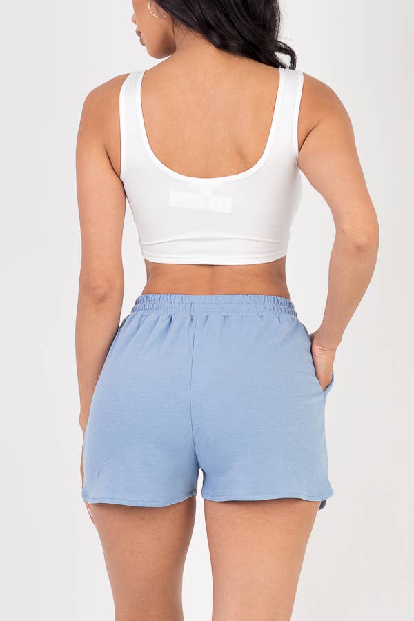 French Terry Lounge Shorts - Light Blue - Last One - Size Large