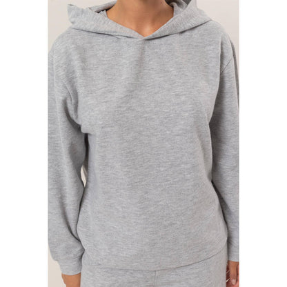 Drop Shoulders Relax Hoodie - Athletic Grey