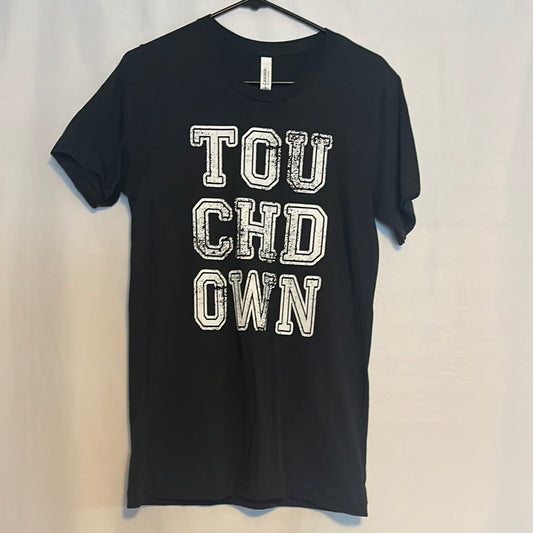 Touchdown (Black Distress) Graphic Tee - White