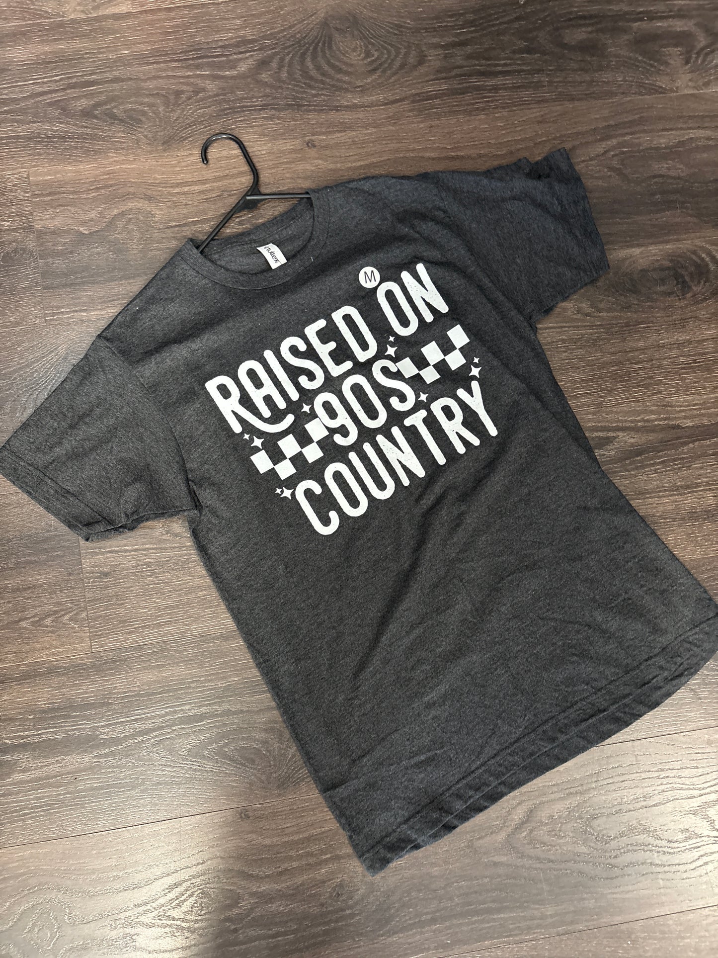 Raised on 90s Country Graphic Tee – Unisex Graphite T-Shirt