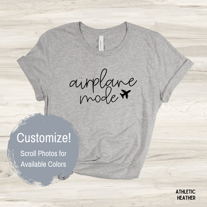 ***Customize*** Airplane Mode Tee - Black Graphic