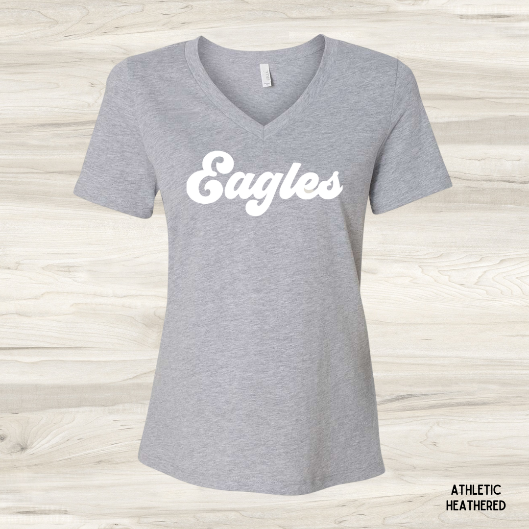 Adult - Holden Eagles Script V-Neck Graphic Tee (Women's)