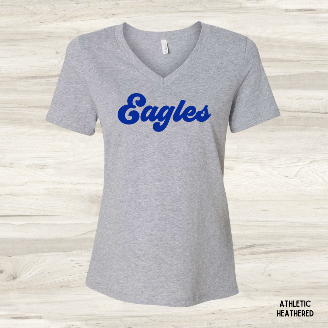 Adult - Holden Eagles Script V-Neck Graphic Tee (Women's)