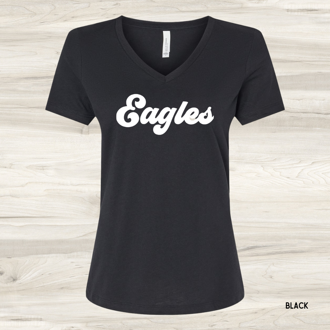 Adult - Holden Eagles Script V-Neck Graphic Tee (Women's)