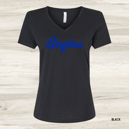 Adult - Holden Eagles Script V-Neck Graphic Tee (Women's)