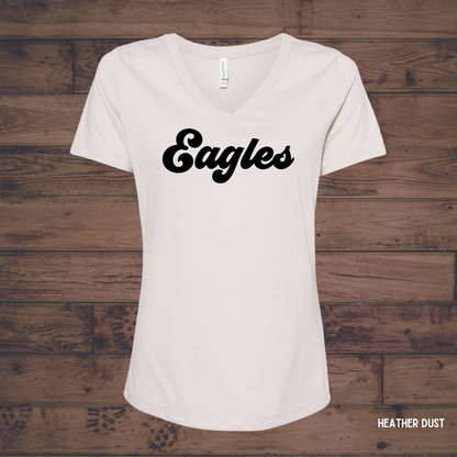 Adult - Holden Eagles Script V-Neck Graphic Tee (Women's)