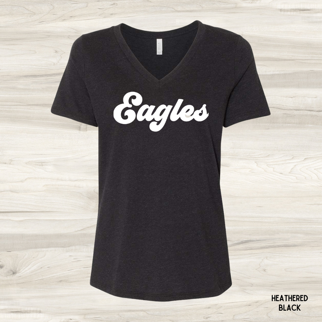 Adult - Holden Eagles Script V-Neck Graphic Tee (Women's)