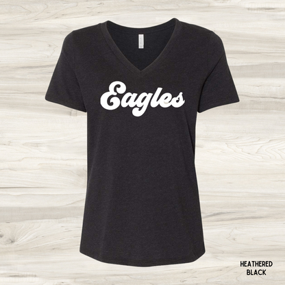 Adult - Holden Eagles Script V-Neck Graphic Tee (Women's)