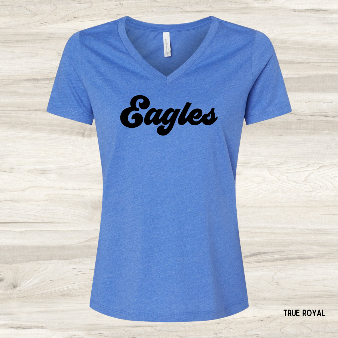 Adult - Holden Eagles Script V-Neck Graphic Tee (Women's)