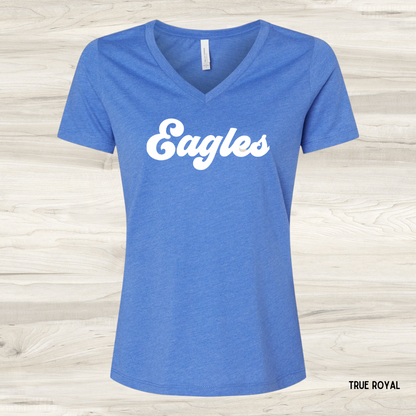 Adult - Holden Eagles Script V-Neck Graphic Tee (Women's)