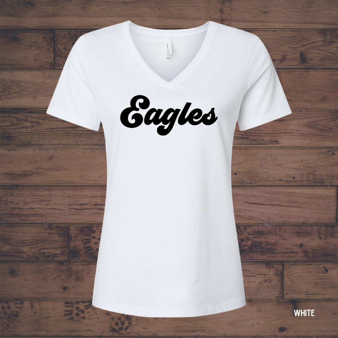 Adult - Holden Eagles Script V-Neck Graphic Tee (Women's)