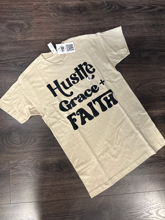Hustle Grace Faith Graphic Tee