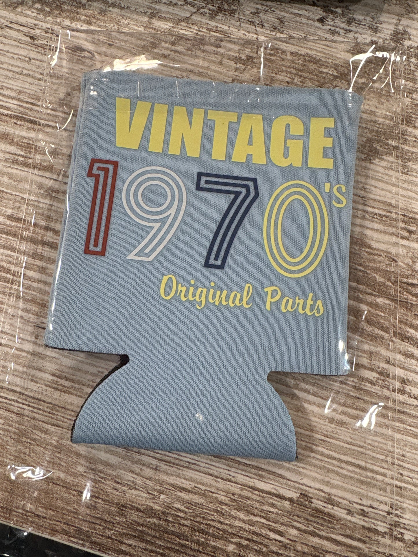 Vintage 1970's Original Parts Koozie - Light Blue