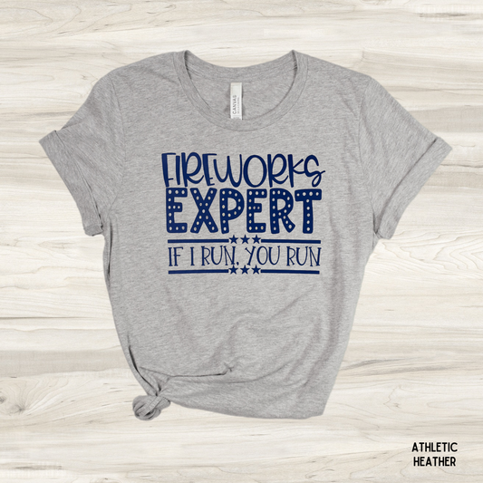 Fireworks Expert (Grey) Graphic Tee
