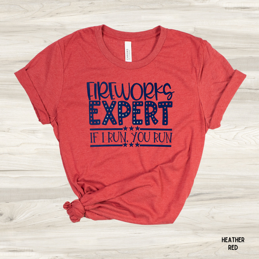 Fireworks Expert (Red) Graphic Tee