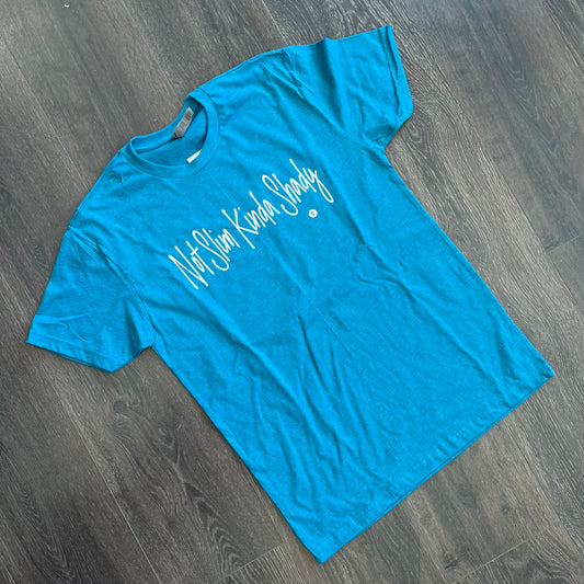 Not Slim, Kind Shady Graphic Tee - Teal