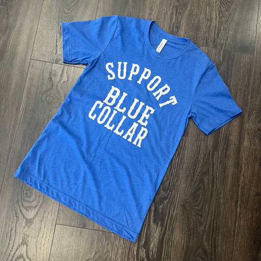 Support Blue Collar Graphic Tee