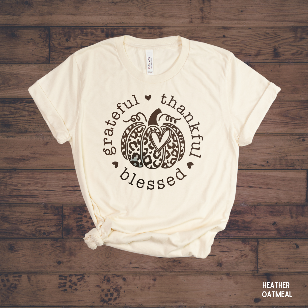 Grateful, Thankful, Blessed Graphic Tee