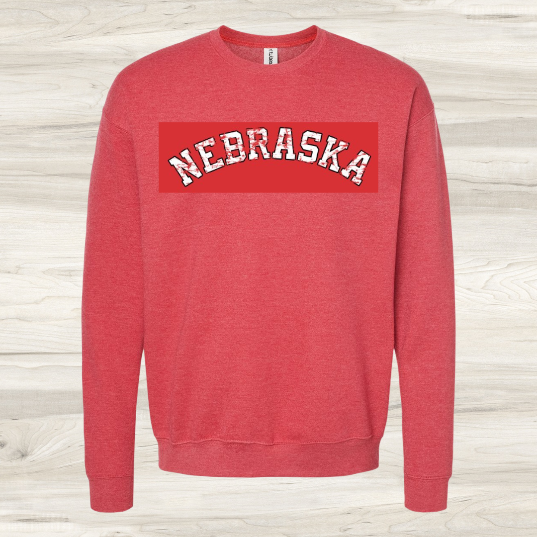 Nebraska Long Sleeve Crewneck - Red