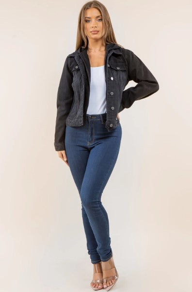 Layered denim jacket outlet womens