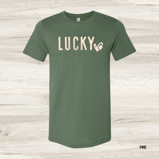Lucky Heart Graphic Tee - Puff Print