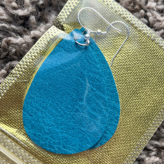 Faux Leather Drop Earrings 3