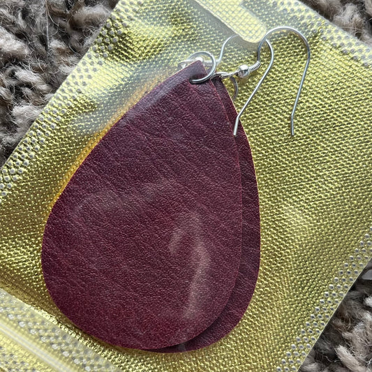 Faux Leather Drop Earrings 8