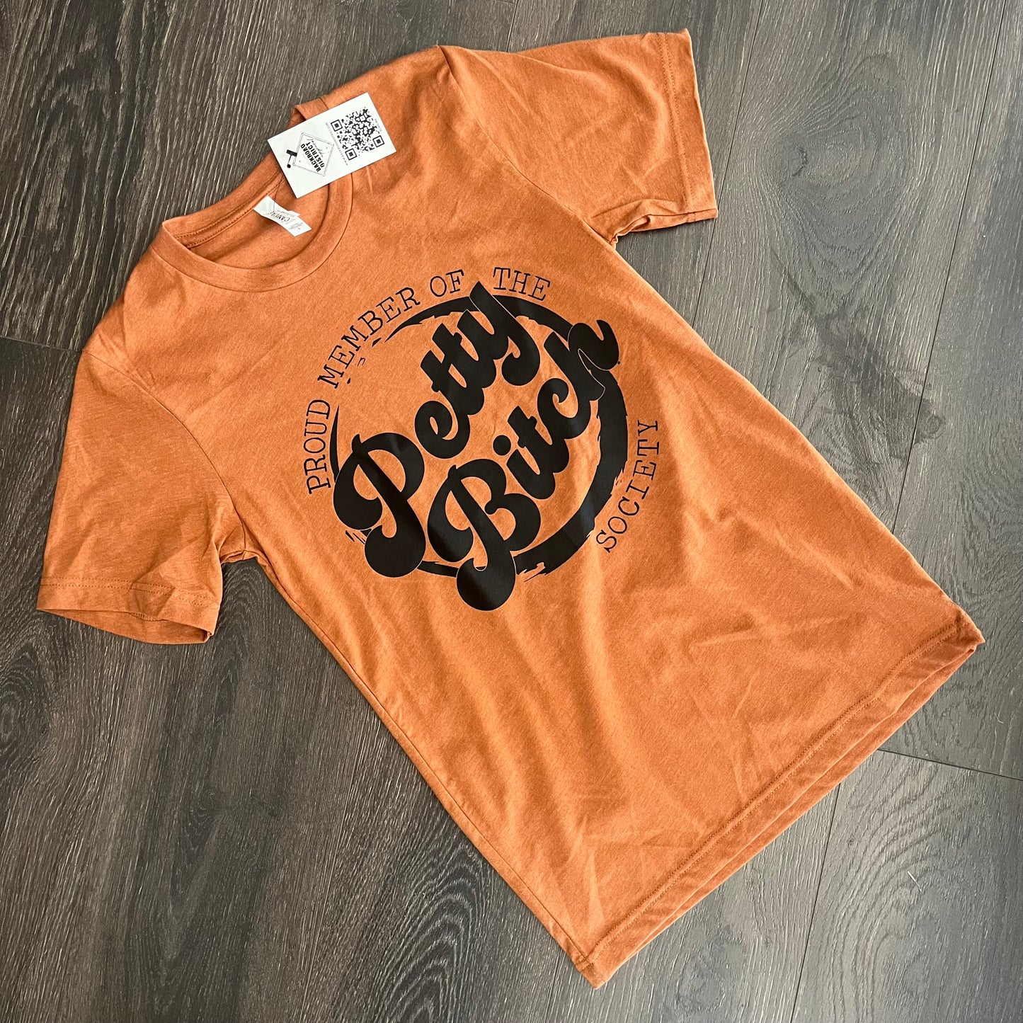 Member of the Petty Bitch Society Graphic Tee - Orange